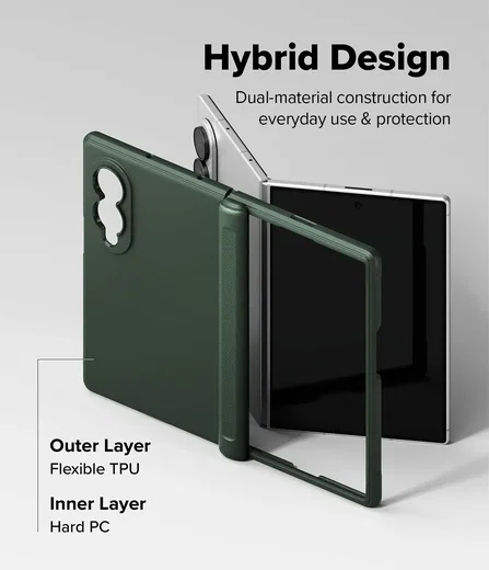 Ringke Onyx Flap Magnetic Samsung Galaxy Z Fold 8 Ultra Hoesje MagSafe Groen afbeelding 14