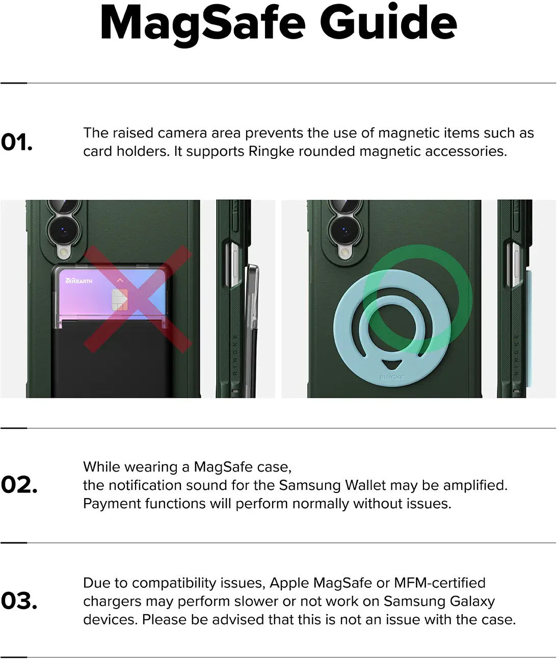 Ringke Onyx Flap Magnetic Samsung Galaxy Z Fold 8 Ultra Hoesje MagSafe Groen afbeelding 21