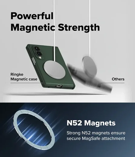 Ringke Onyx Flap Magnetic Samsung Galaxy Z Fold 8 Ultra Hoesje MagSafe Groen afbeelding 11