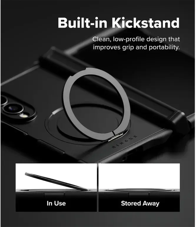 Ringke Alles Samsung Galaxy Z Fold 8 Hoesje 360° MagSafe Standaard Zwart afbeelding 6