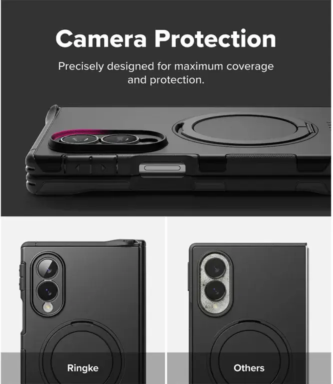 Ringke Alles Samsung Galaxy Z Fold 8 Hoesje 360° MagSafe Standaard Zwart afbeelding 3