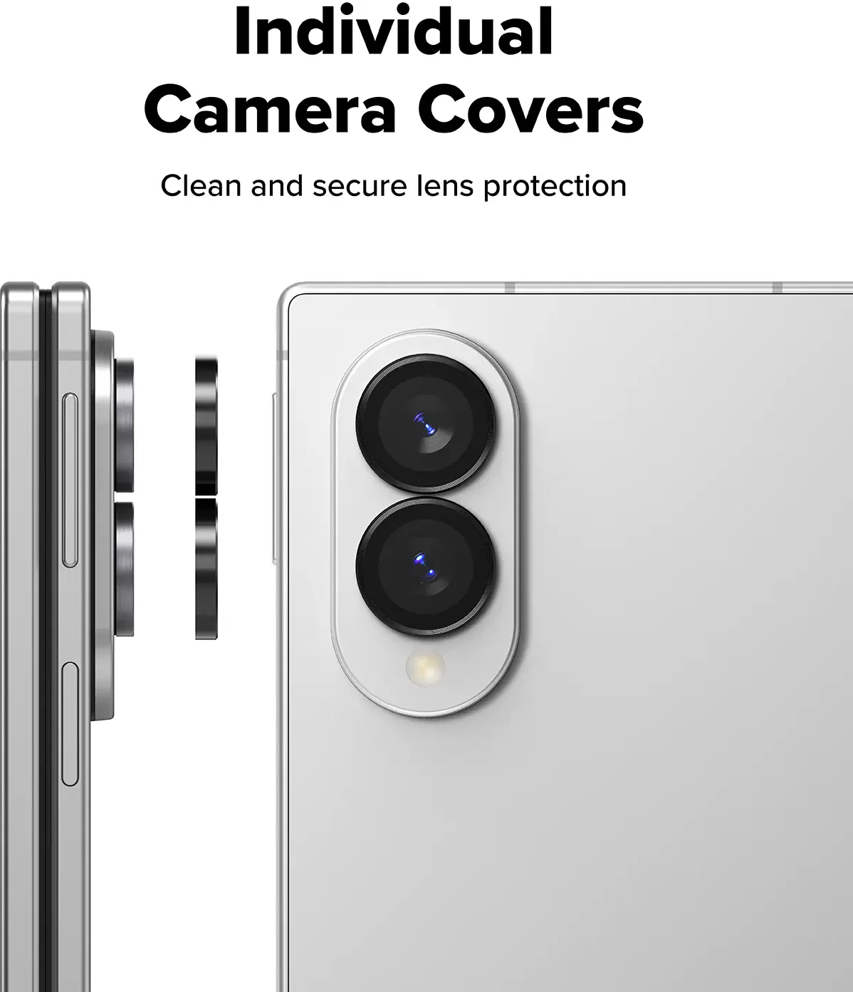Ringke Frame Glass Samsung Galaxy Z Fold 8 Camera Protector Zwart 2-Pack afbeelding 2