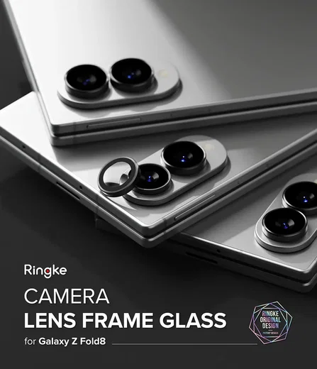 Ringke Frame Glass Samsung Galaxy Z Fold 8 Camera Protector Zwart 2-Pack afbeelding 8