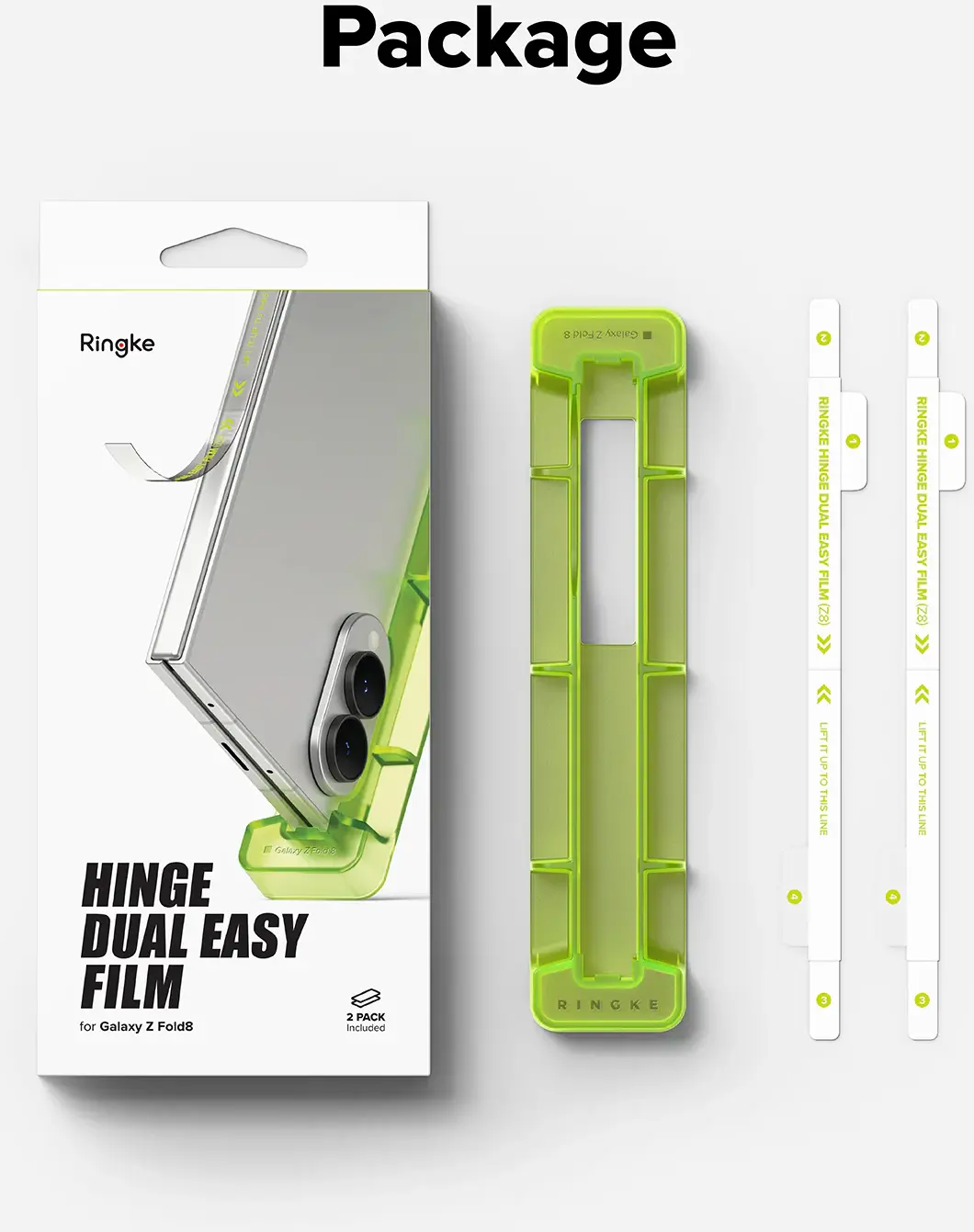 Ringke Hinge Dual Easy Film Samsung Galaxy Z Fold 8 Scharnier Protector 2-Pack afbeelding 10