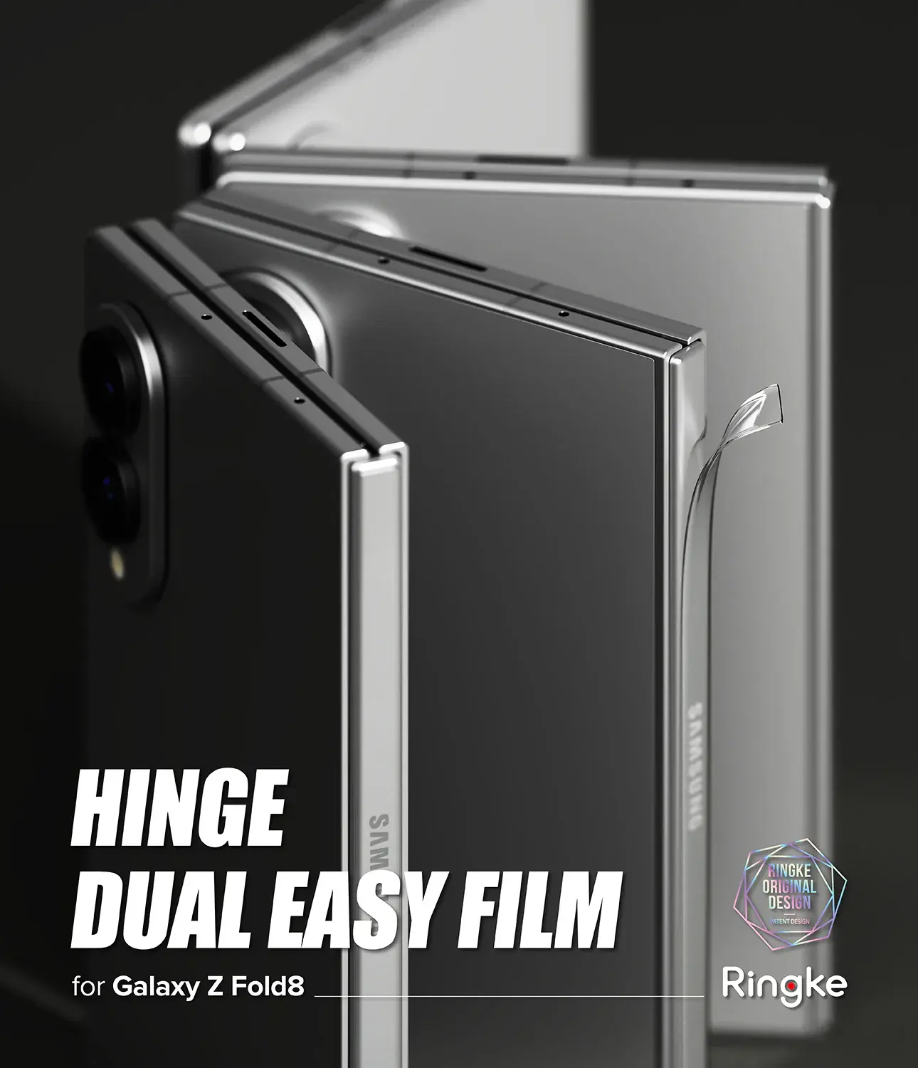 Ringke Hinge Dual Easy Film Samsung Galaxy Z Fold 8 Scharnier Protector 2-Pack afbeelding 2