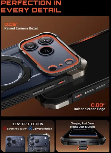 SUPCASE UB Grip Apple iPhone 18 Pro Hoesje MagSafe Kickstand Zwart afbeelding 6