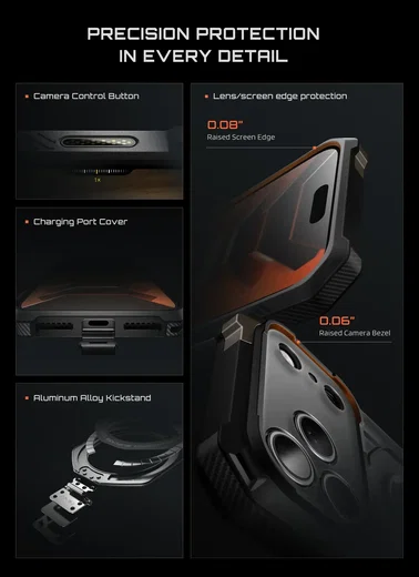 SUPCASE UB Grip Apple iPhone 18 Pro / 17 Pro Hoesje MagSafe Kickstand Zwart afbeelding 7
