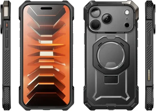 SUPCASE UB Grip Apple iPhone 18 Pro / 17 Pro Hoesje MagSafe Kickstand Zwart afbeelding 9