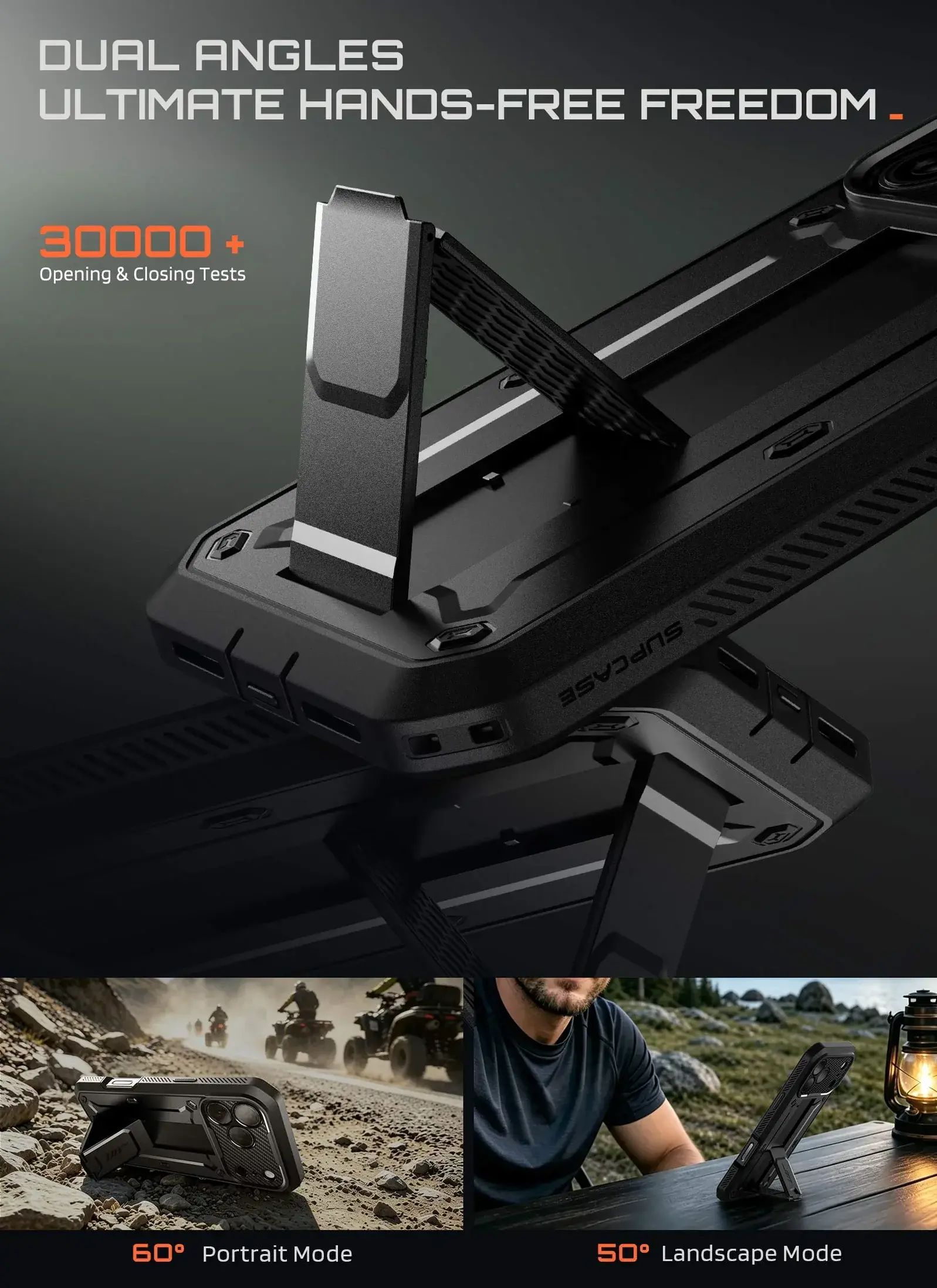 SUPCASE UB Pro iPhone 18 Pro / 17 Pro Hoesje Full Protect Kickstand Zwart afbeelding 8