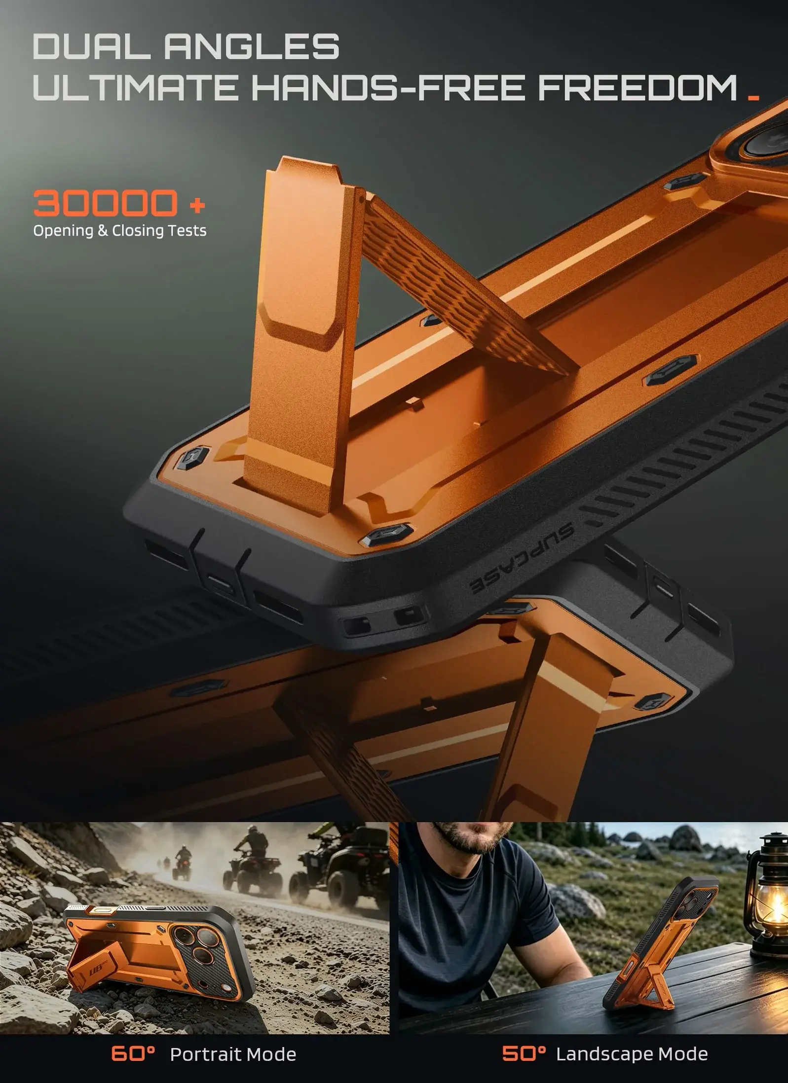 SUPCASE UB Pro iPhone 18 Pro / 17 Pro Hoesje Full Protect Kickstand Oranje afbeelding 8