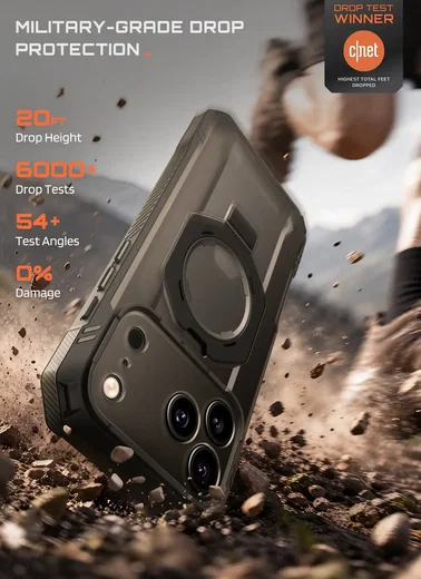 SUPCASE UB Grip Pro iPhone 18 Pro / 17 Pro Hoesje Full Protect MagSafe Zwart afbeelding 2