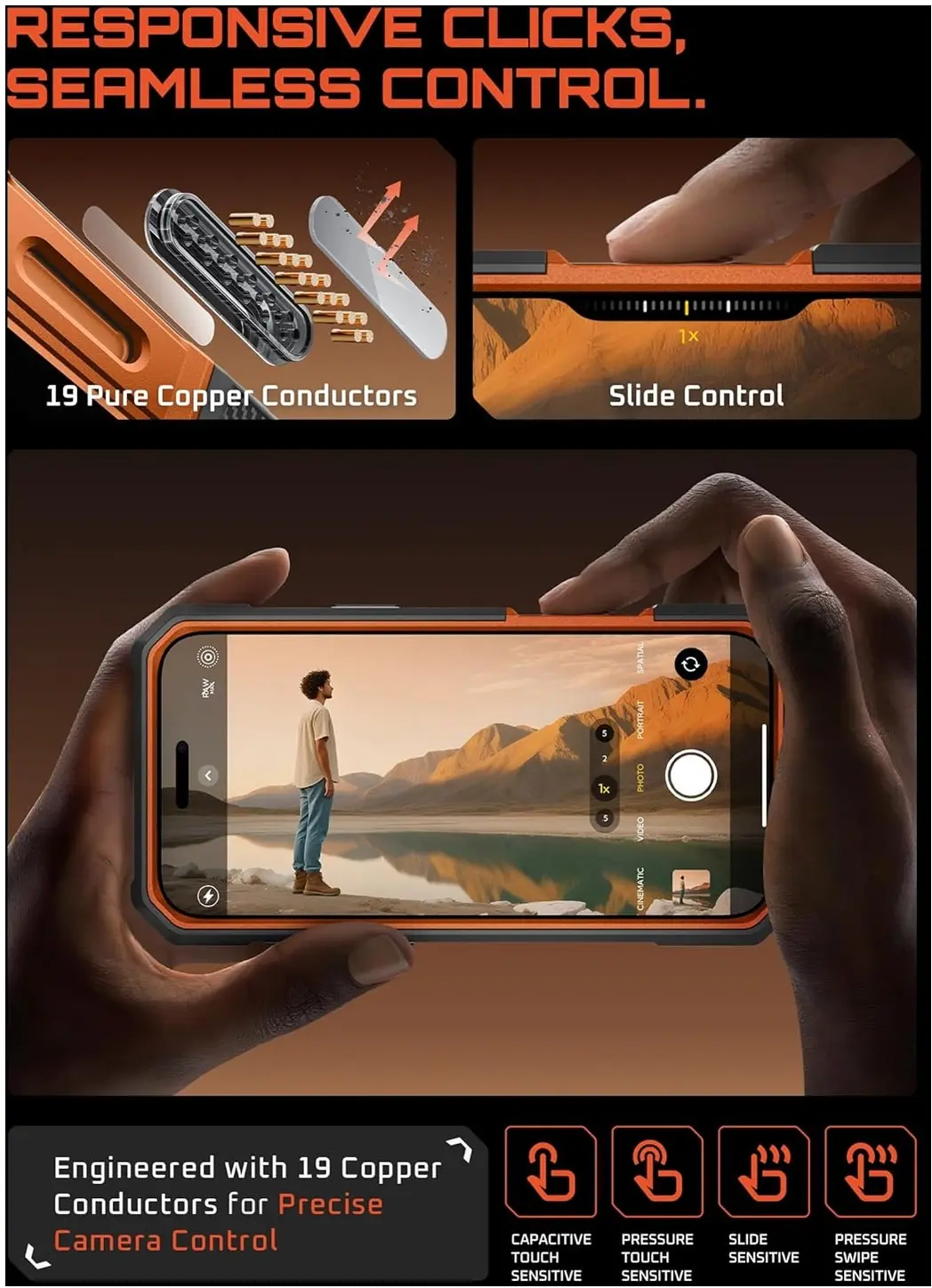 SUPCASE UB Grip Apple iPhone 18 Pro Hoesje MagSafe Full Protect Oranje afbeelding 6