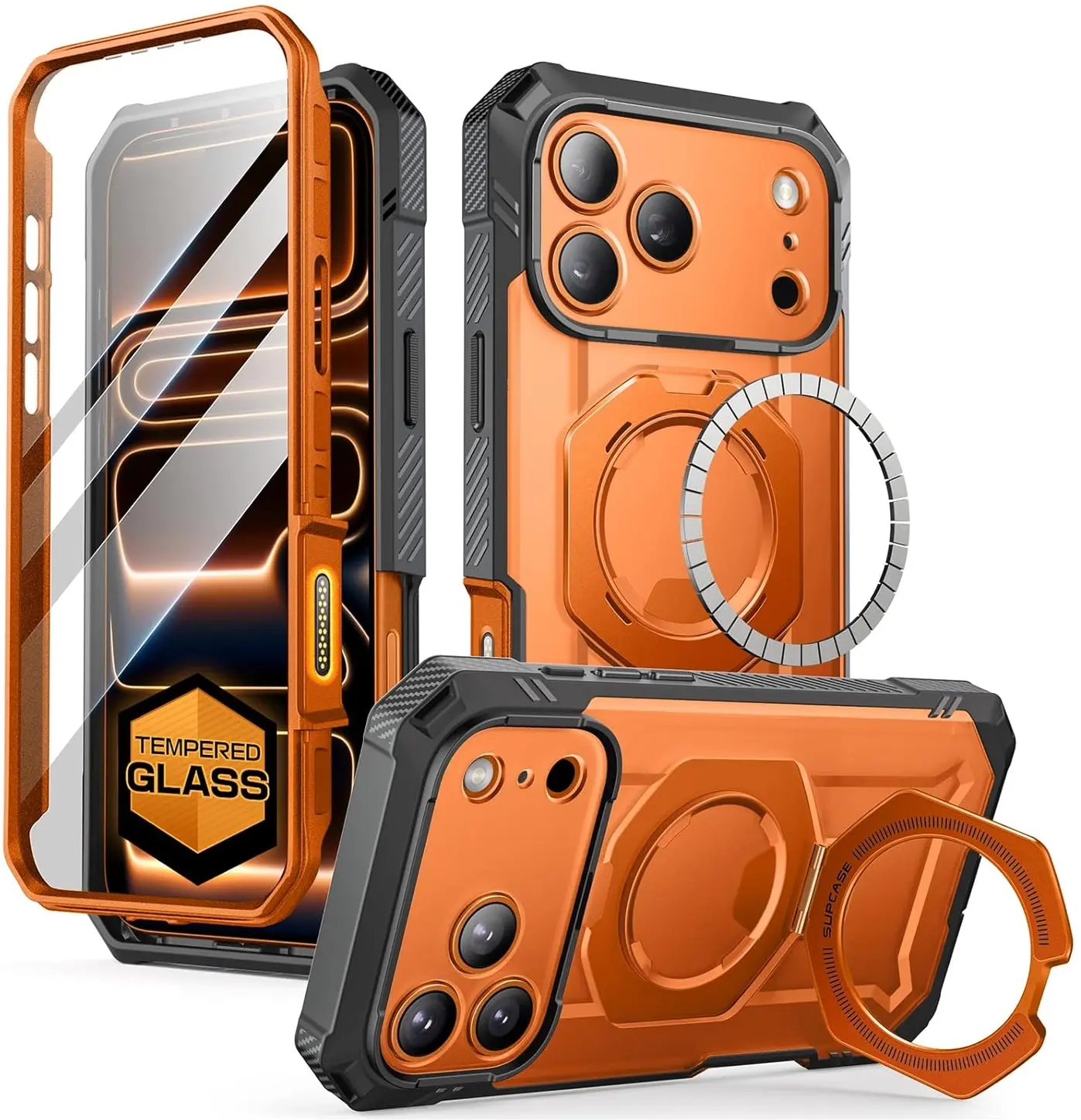 SUPCASE UB Grip Apple iPhone 18 Pro Hoesje MagSafe Full Protect Oranje afbeelding 1