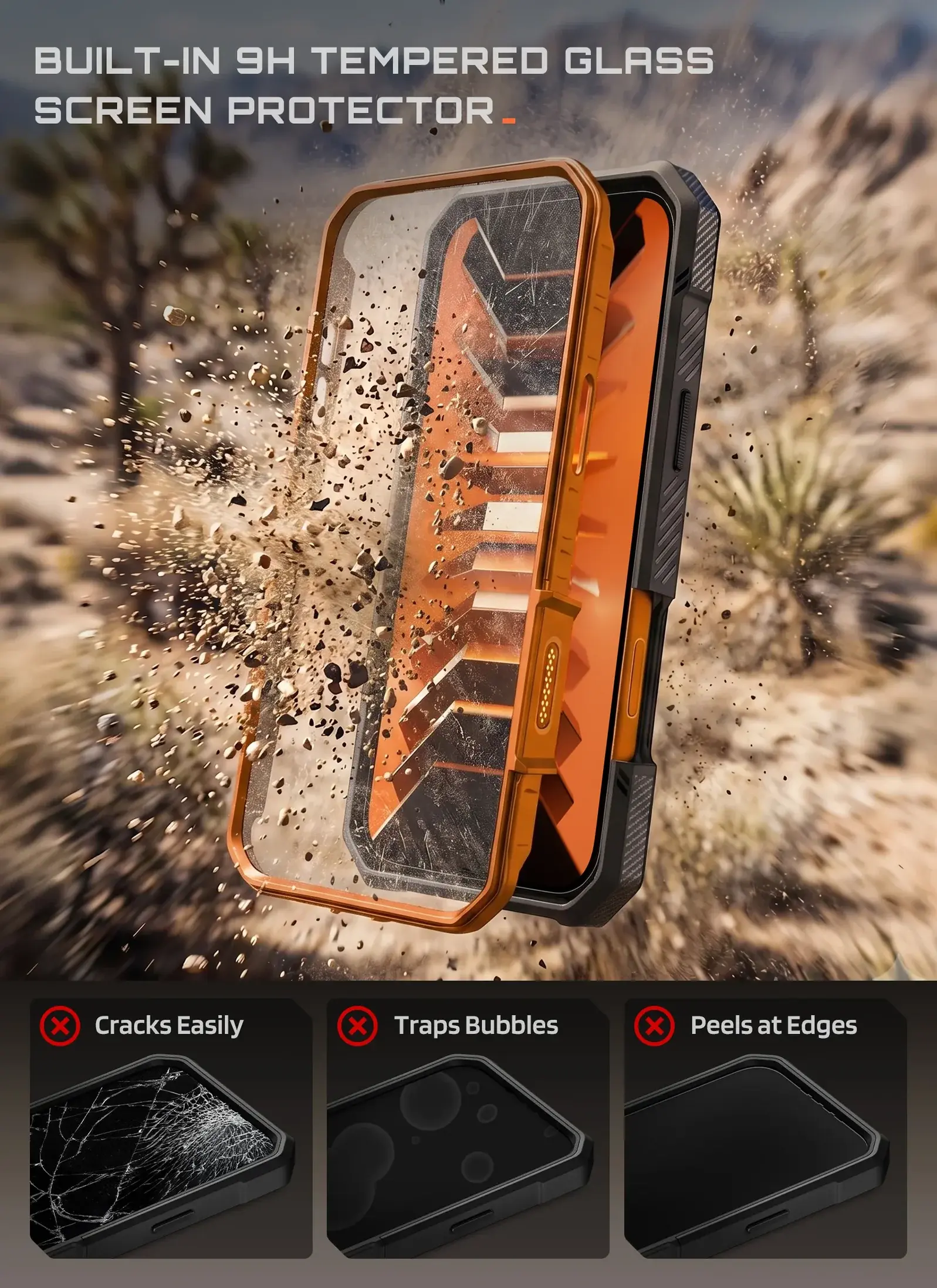 SUPCASE UB Grip Pro iPhone 18 Pro / 17 Pro Hoesje Full Protect MagSafe Oranje afbeelding 4