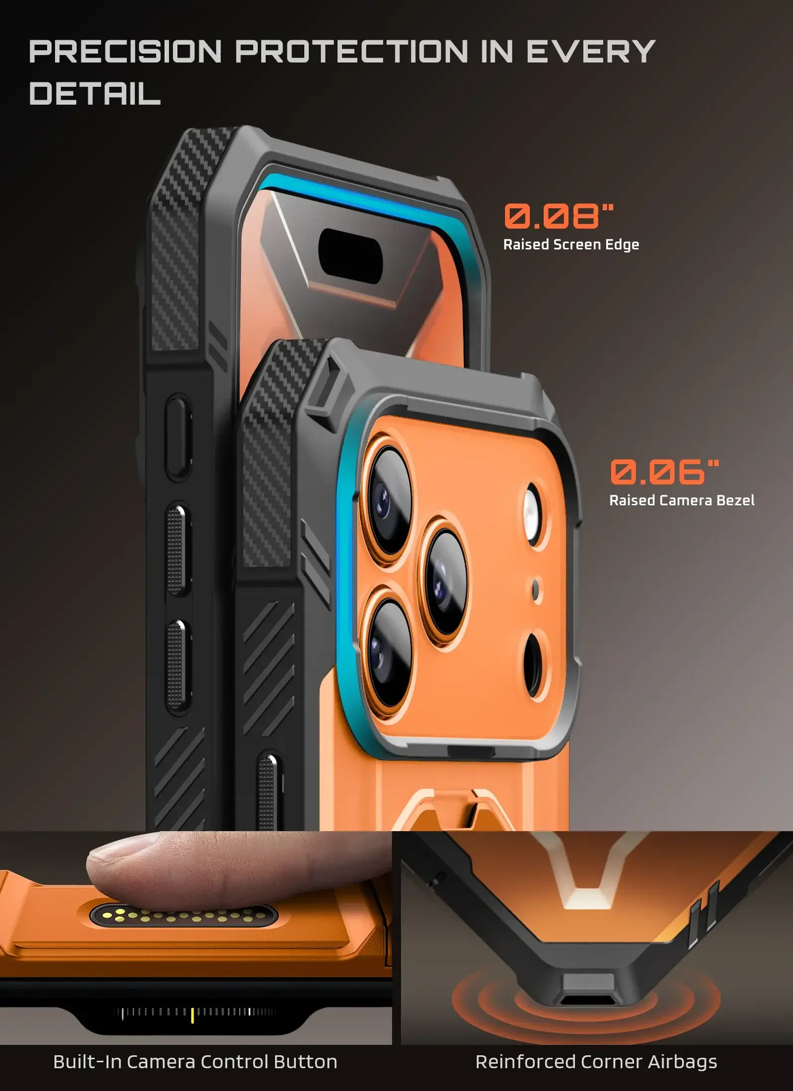SUPCASE UB Grip Pro iPhone 18 Pro / 17 Pro Hoesje Full Protect MagSafe Oranje afbeelding 9