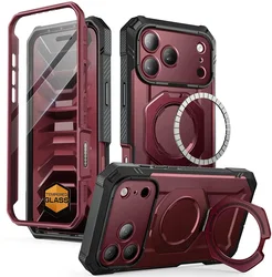 SUPCASE UB Grip Pro iPhone 18 Pro / 17 Pro Hoesje Full Protect MagSafe Burgundy afbeelding