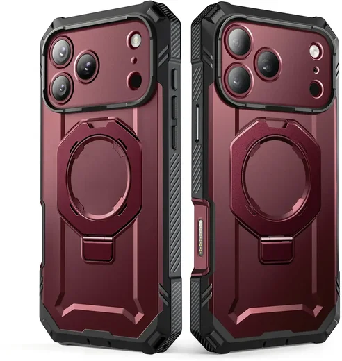 SUPCASE UB Grip Pro iPhone 18 Pro / 17 Pro Hoesje Full Protect MagSafe Burgundy afbeelding 11