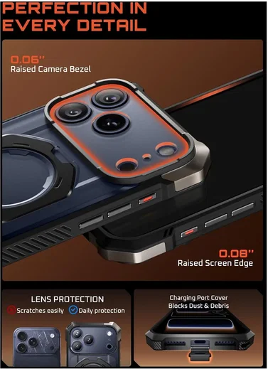 SUPCASE UB Grip Apple iPhone 18 Pro Max Hoesje MagSafe Kickstand Zwart afbeelding 8