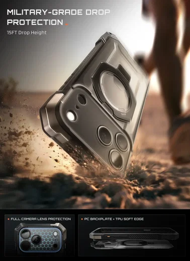 SUPCASE UB Grip iPhone 18 Pro Max / 17 Pro Max Hoesje MagSafe Kickstand Zwart afbeelding 2