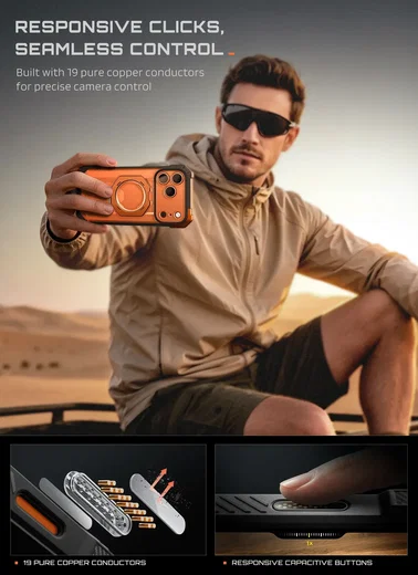 SUPCASE UB Grip iPhone 18 Pro Max / 17 Pro Max Hoesje MagSafe Kickstand Oranje afbeelding 6