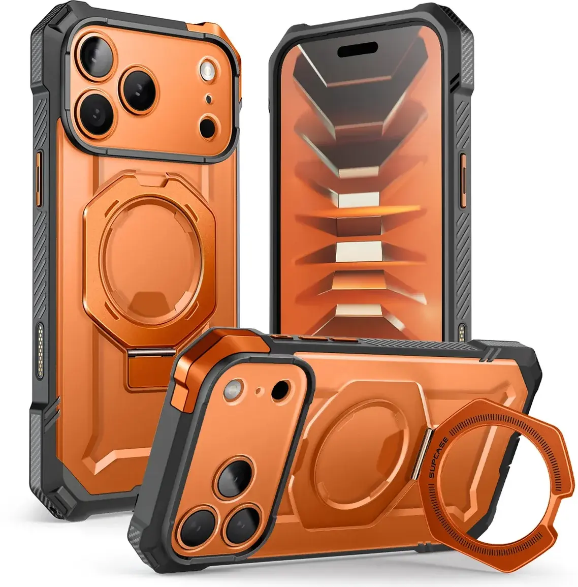 SUPCASE UB Grip iPhone 18 Pro Max / 17 Pro Max Hoesje MagSafe Kickstand Oranje afbeelding 1