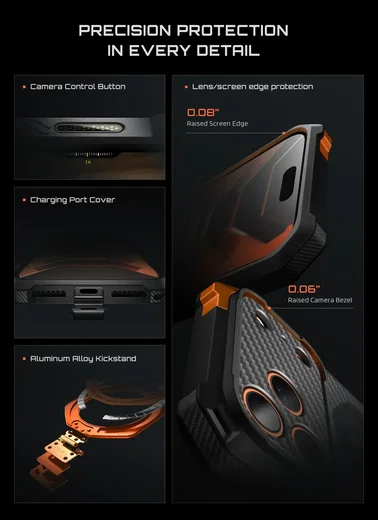 SUPCASE UB Grip iPhone 18 Pro Max / 17 Pro Max Hoesje MagSafe Kickstand Carbon afbeelding 7