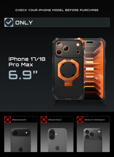 SUPCASE UB Grip iPhone 18 Pro Max / 17 Pro Max Hoesje MagSafe Kickstand Carbon afbeelding 5