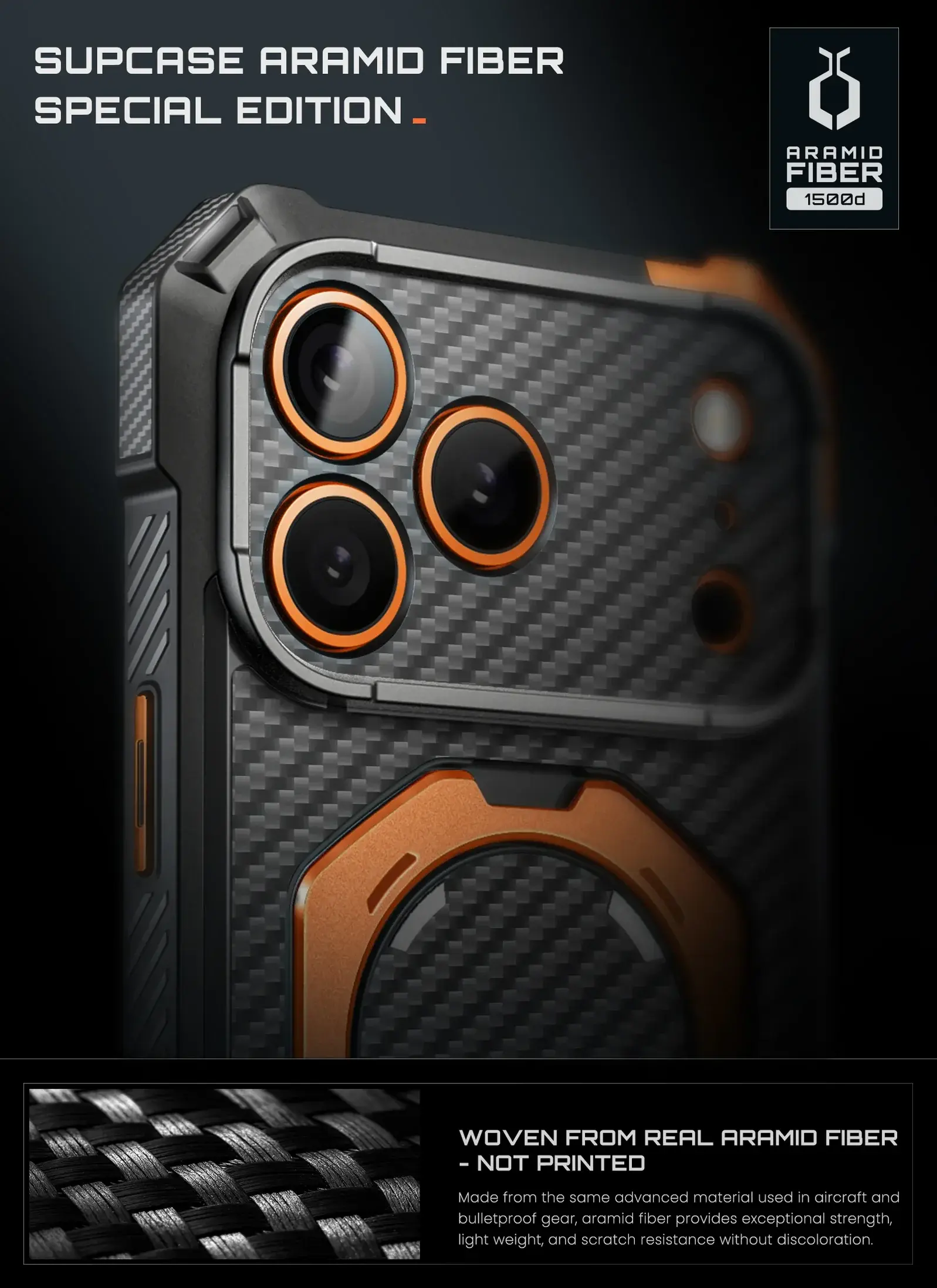 SUPCASE UB Grip iPhone 18 Pro Max / 17 Pro Max Hoesje MagSafe Kickstand Carbon afbeelding 8