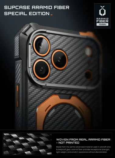SUPCASE UB Grip iPhone 18 Pro Max / 17 Pro Max Hoesje MagSafe Kickstand Carbon afbeelding 8