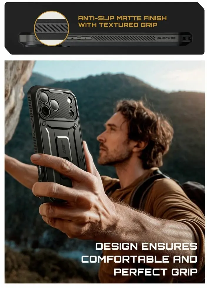 SUPCASE UB Pro Apple iPhone 18 Pro Max Hoesje Full Protect Kickstand Zwart afbeelding 5