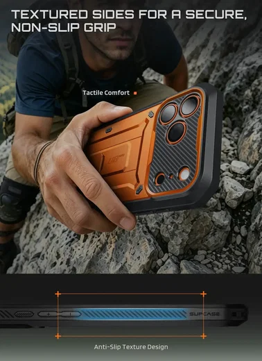 SUPCASE UB Pro iPhone 18 Pro Max / 17 Pro Max Hoesje Full Protect Stand Oranje afbeelding 3