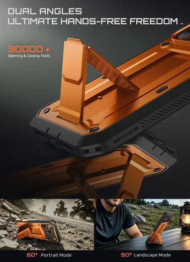 SUPCASE UB Pro iPhone 18 Pro Max / 17 Pro Max Hoesje Full Protect Stand Oranje afbeelding 8