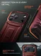 SUPCASE UB Pro iPhone 18 Pro Max / 17 Pro Max Hoesje Full Protect Stand Burgundy afbeelding 7