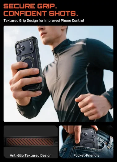 SUPCASE UB Grip Apple iPhone 18 Pro Max Hoesje MagSafe Full Protect Zwart afbeelding 7