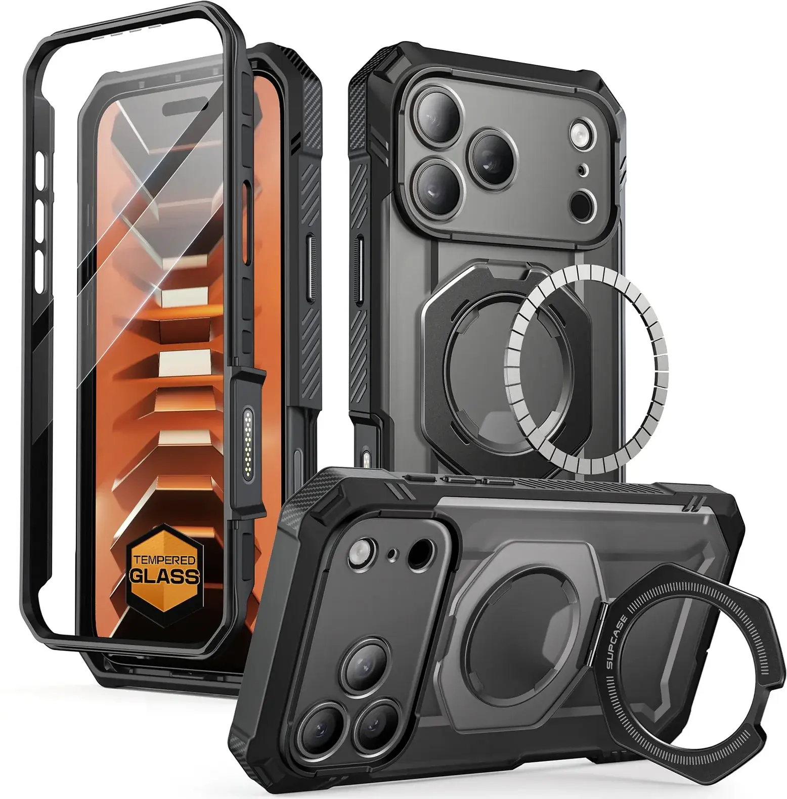 SUPCASE UB Grip Pro iPhone 18 Pro Max / 17 Pro Max Hoesje Full Protect Zwart afbeelding 1