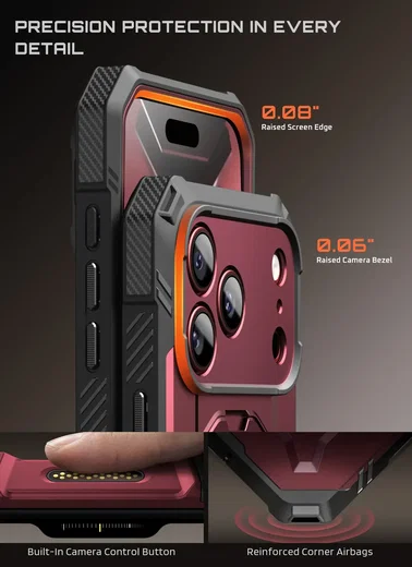 SUPCASE UB Grip Pro iPhone 18 Pro Max / 17 Pro Max Hoesje Full Protect Burgundy afbeelding 9