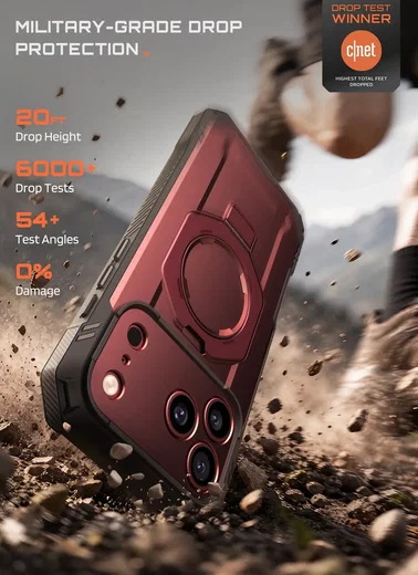 SUPCASE UB Grip Pro iPhone 18 Pro Max / 17 Pro Max Hoesje Full Protect Burgundy afbeelding 2