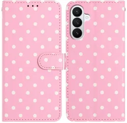 Samsung Galaxy S26 Plus Hoesje Portemonnee Book Case Polka Dot Roze afbeelding