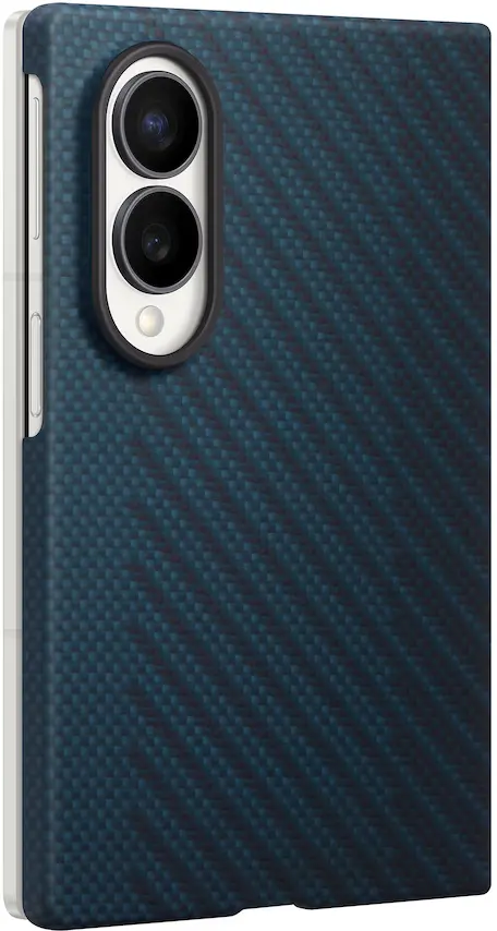 Origineel Samsung Galaxy Z Fold 8 Hoesje Carbon Magnet Back Cover Navy afbeelding 2