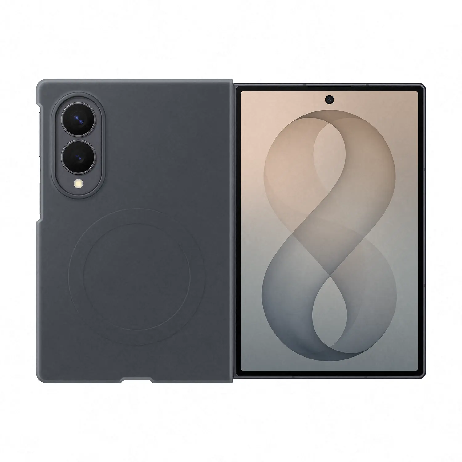 Origineel Samsung Galaxy Z Fold 8 Hoesje Siliconen Magnet Back Cover Zwart afbeelding 1