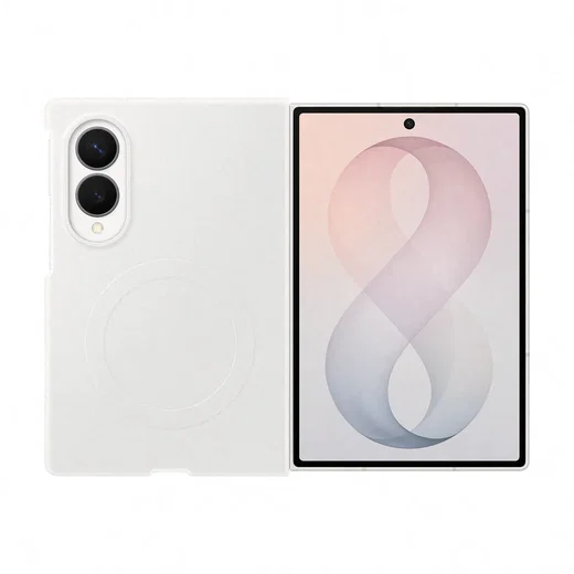 Origineel Samsung Galaxy Z Fold 8 Hoesje Siliconen Magnet Back Cover Wit afbeelding 1