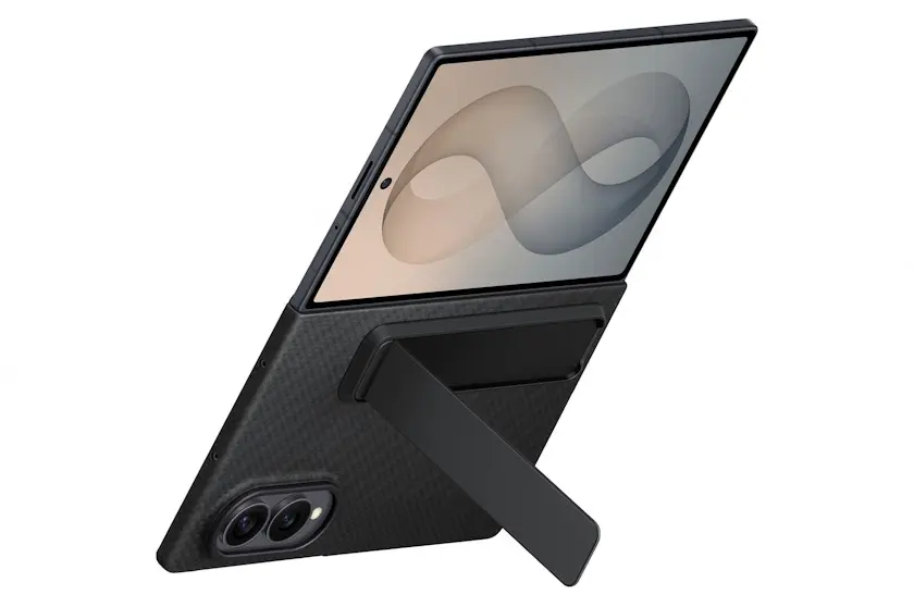 Origineel Samsung Galaxy Z Fold 8 Hoesje Carbon Standing Case Zwart afbeelding 4