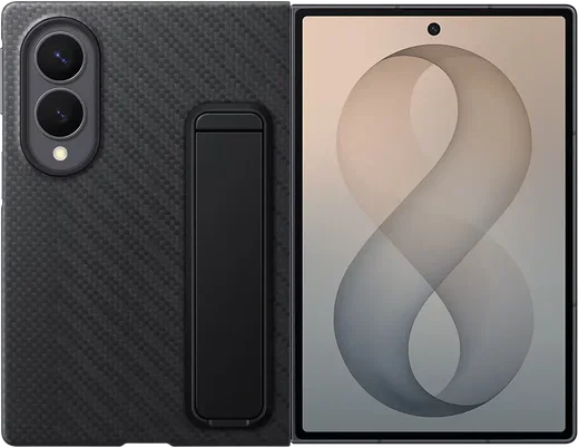 Origineel Samsung Galaxy Z Fold 8 Hoesje Carbon Standing Case Zwart afbeelding 1