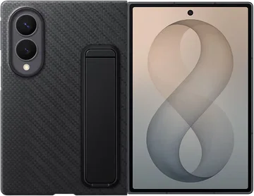 Origineel Samsung Galaxy Z Fold 8 Hoesje Carbon Standing Case Zwart