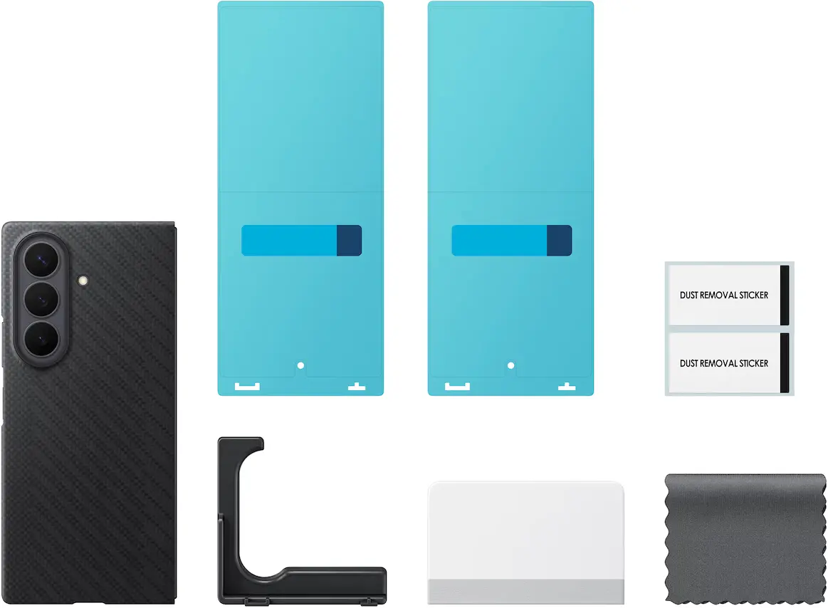 Origineel Samsung Galaxy Z Fold 8 Ultra Hoesje Carbon Magnet Back Cover Zwart afbeelding 5