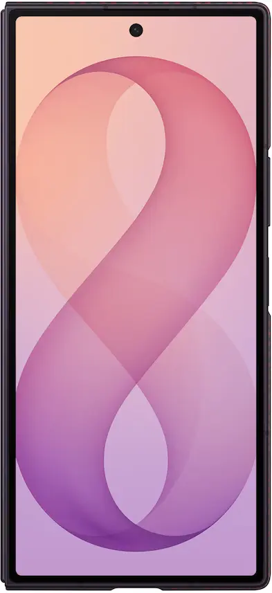 Origineel Samsung Galaxy Z Fold 8 Ultra Hoesje Carbon Magnet Back Cover Rood afbeelding 2