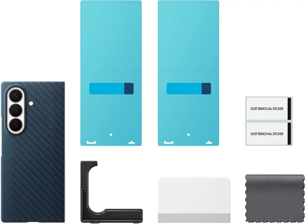 Origineel Samsung Galaxy Z Fold 8 Ultra Hoesje Carbon Magnet Back Cover Navy afbeelding 5