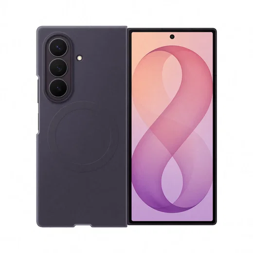 Origineel Samsung Z Fold 8 Ultra Hoesje Siliconen Magnet Back Cover Violet afbeelding 1
