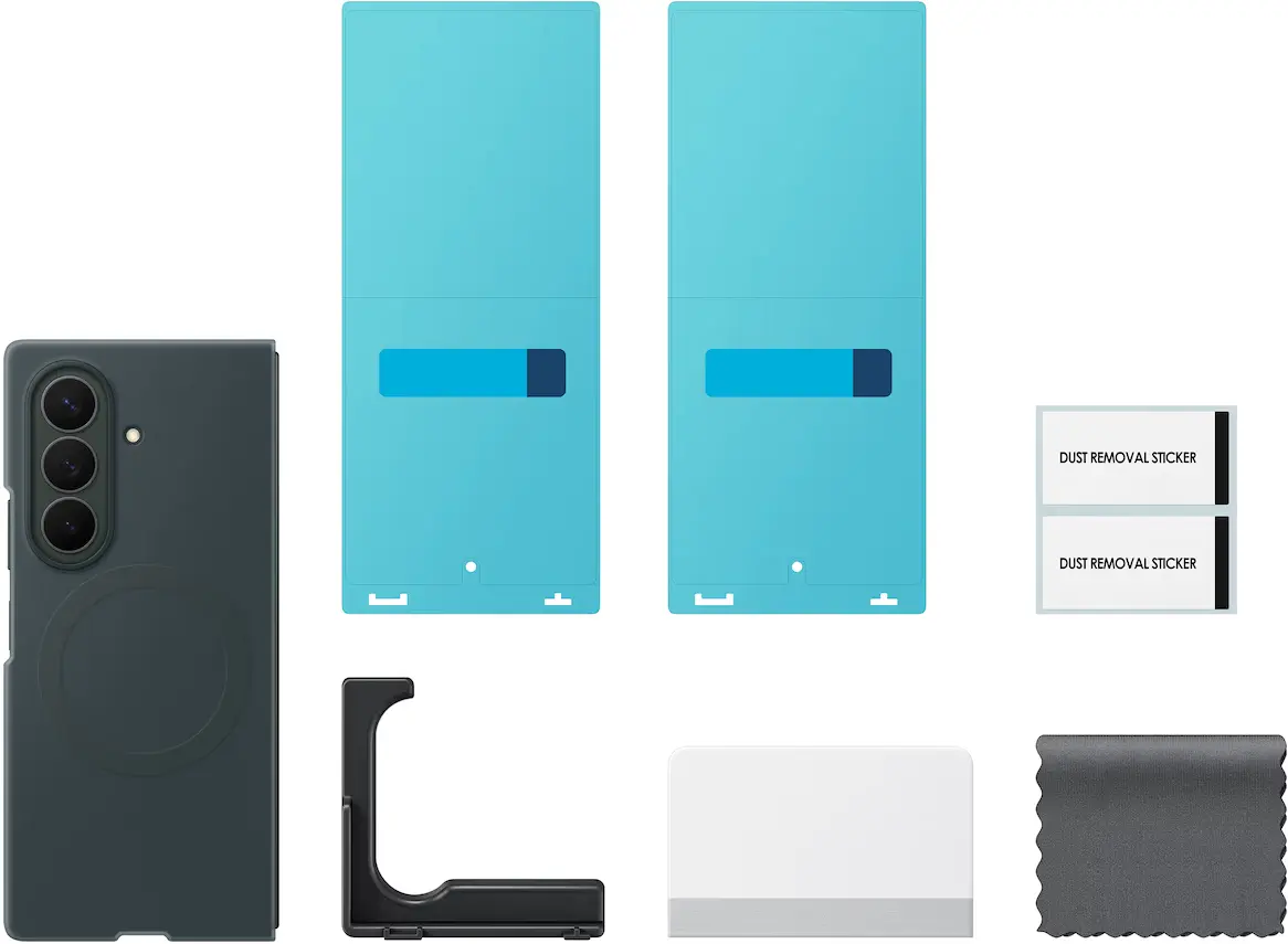 Origineel Samsung Z Fold 8 Ultra Hoesje Siliconen Magnet Back Cover Groen afbeelding 6