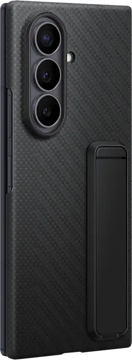 Origineel Samsung Galaxy Z Fold 8 Ultra Hoesje Carbon Standing Case Zwart afbeelding 3